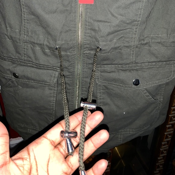 New Yoki Spring / Summer Parka Midi Jacket w/ Adjustable Sleeves, Size Small - Picture 5 of 7